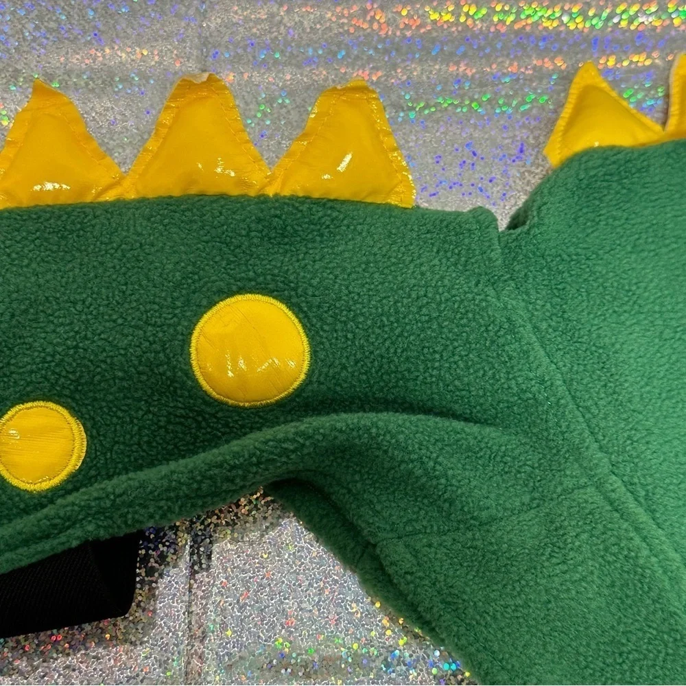 Dinosaur Size SM Dog Pet Costume Halloween Green Yellow Monster Dino